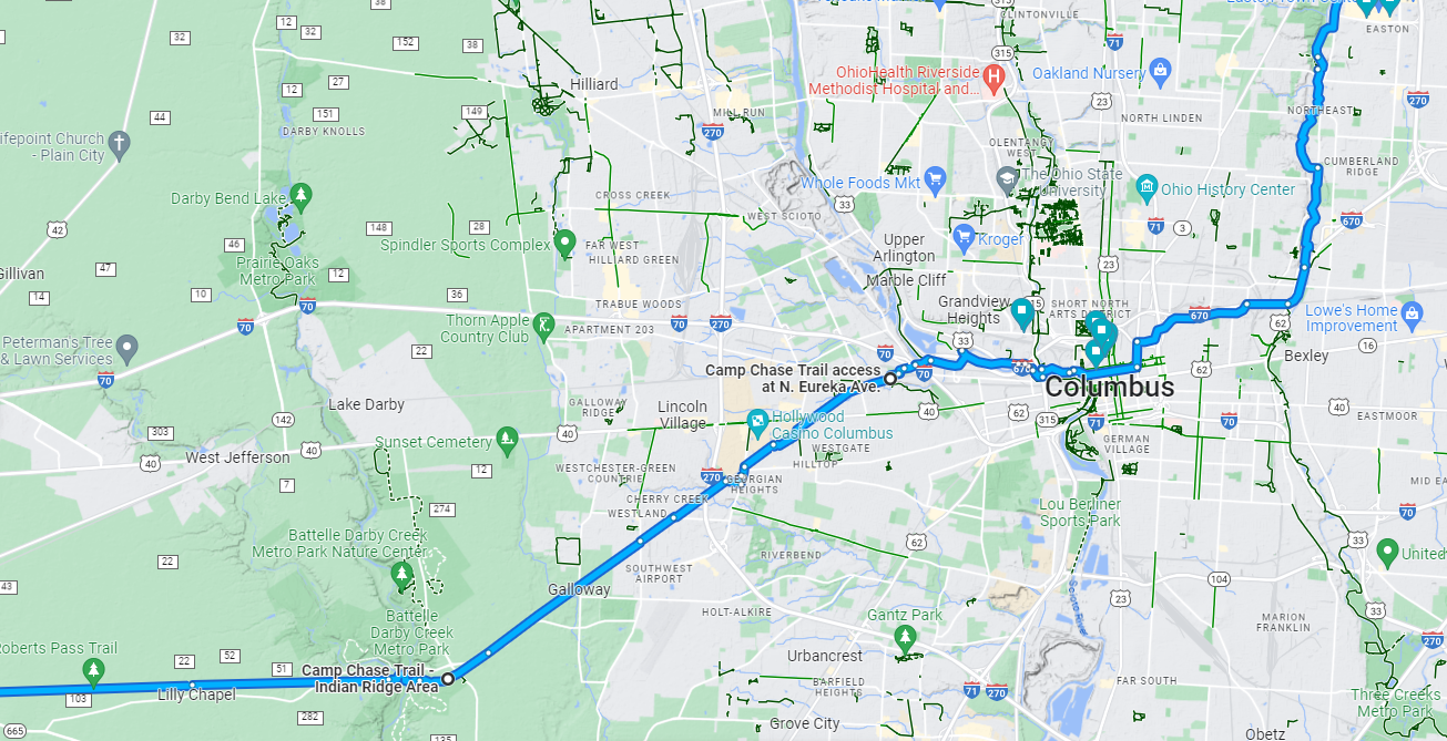 xenia to Ariel Foundation park google maps